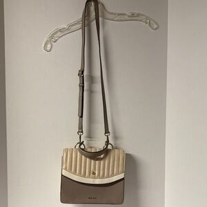 Nine West Beige and Brown Crossbody Bag